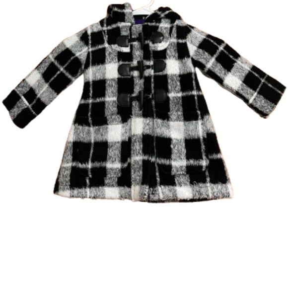 madden girl Baby Girl Multi Plaid Toggle and Zip Front Hooded Jacket Sz-18M - Picture 1 of 5